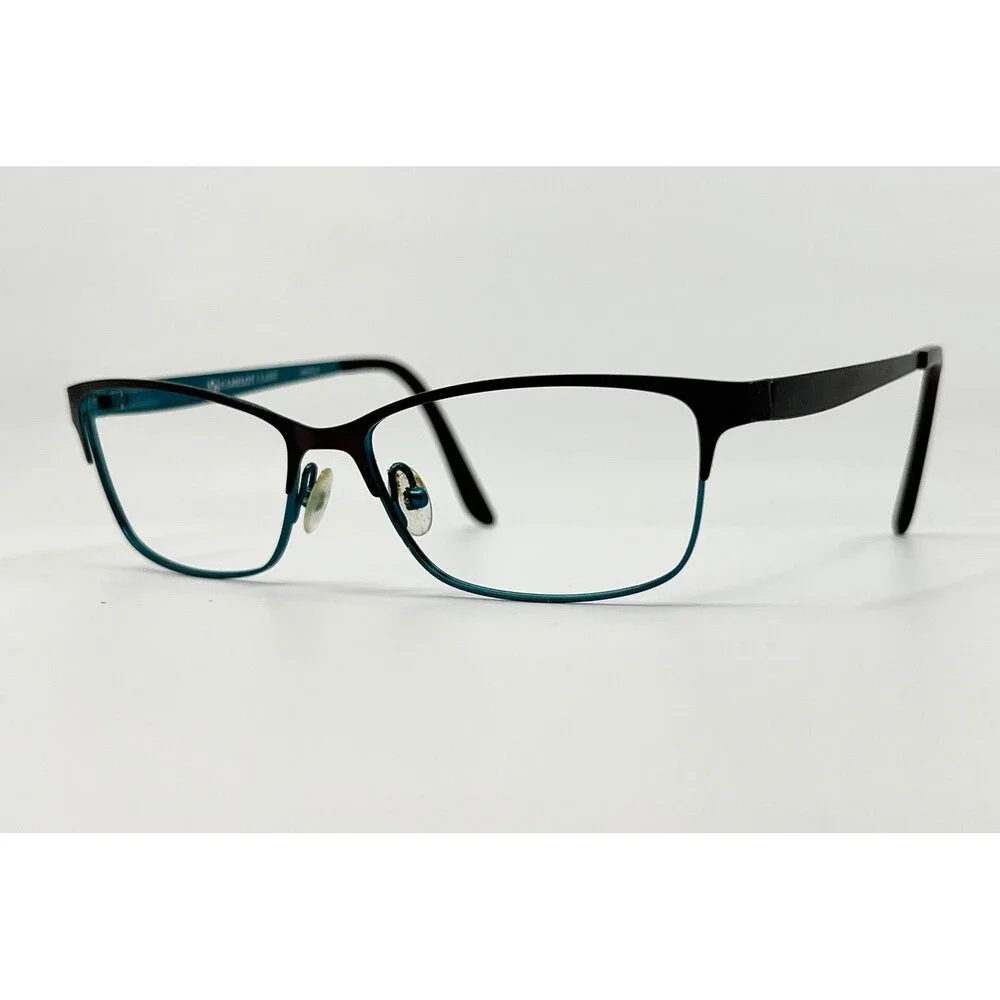 Camelot Lady Eyeglass Frames Women Brown Teal Arielle 52-14-135
